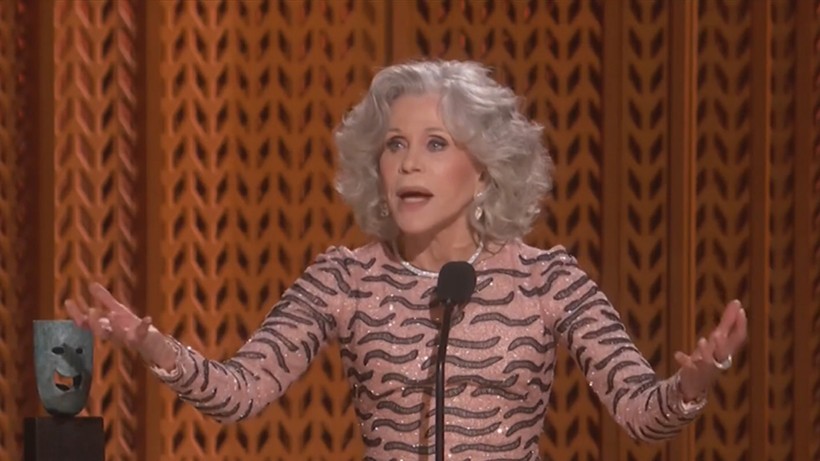 Jane Fonda Warns SAG Awards Crowd About Political Developments Coming