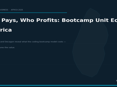 Who Pays, Who Profits: The Unit Economics Behind Africa's Coding Bootcamp Boom