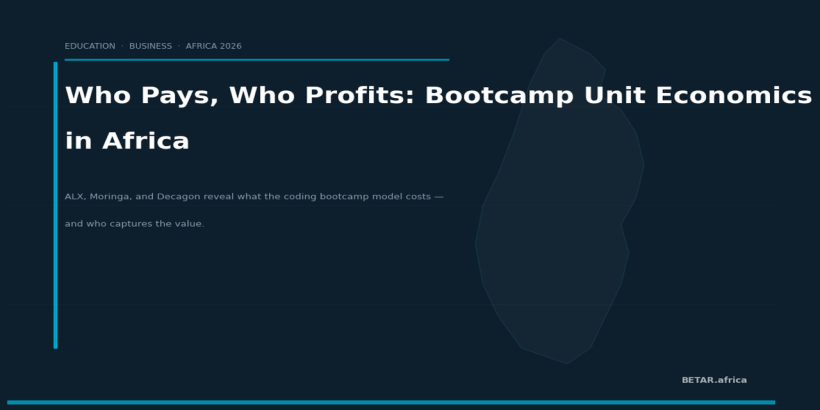 Who Pays, Who Profits: The Unit Economics Behind Africa's Coding Bootcamp Boom