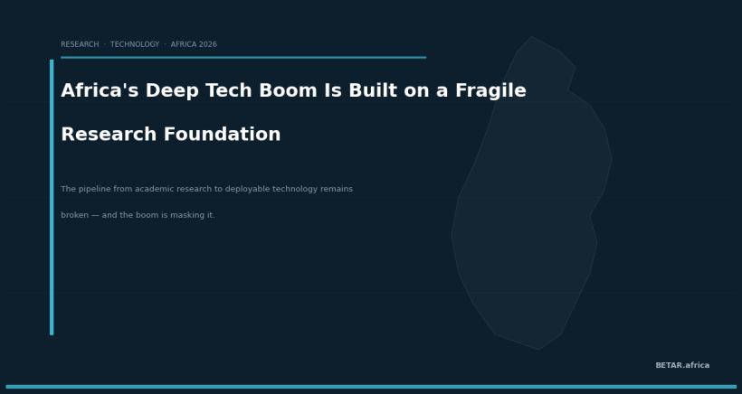 Africa's Deep Tech Boom Is Built on a Fragile Research Foundation