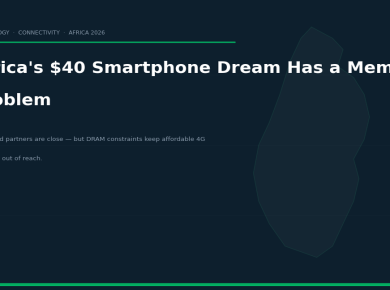 Africa's $40 Smartphone Dream Has a Memory Problem