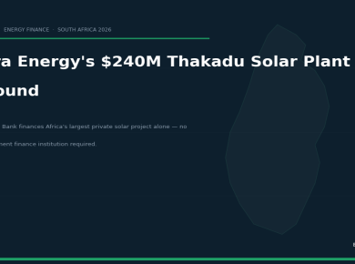 Lyra Energy's $240M Thakadu Solar Plant Breaks Ground — Standard Bank Finances It Alone