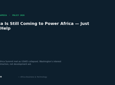 America Is Still Coming to Power Africa — Just Not to Help